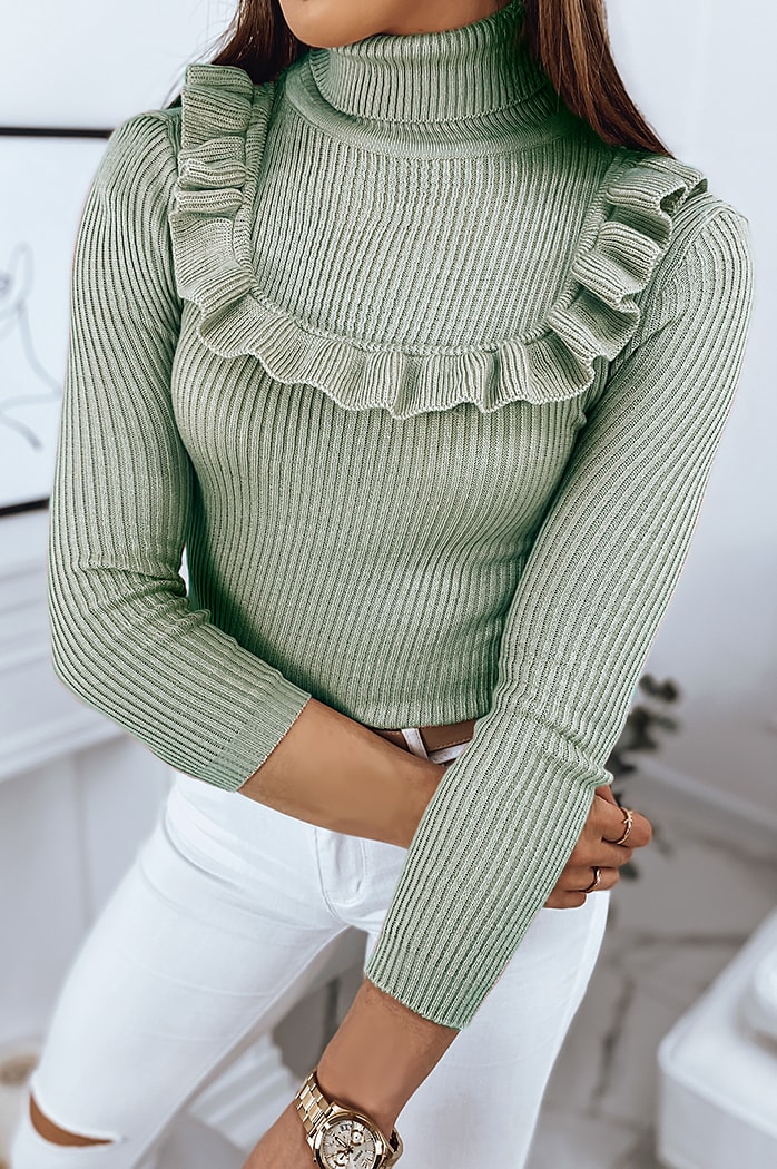 Sweter damski NOAH jasnozielony Dstreet MY1406