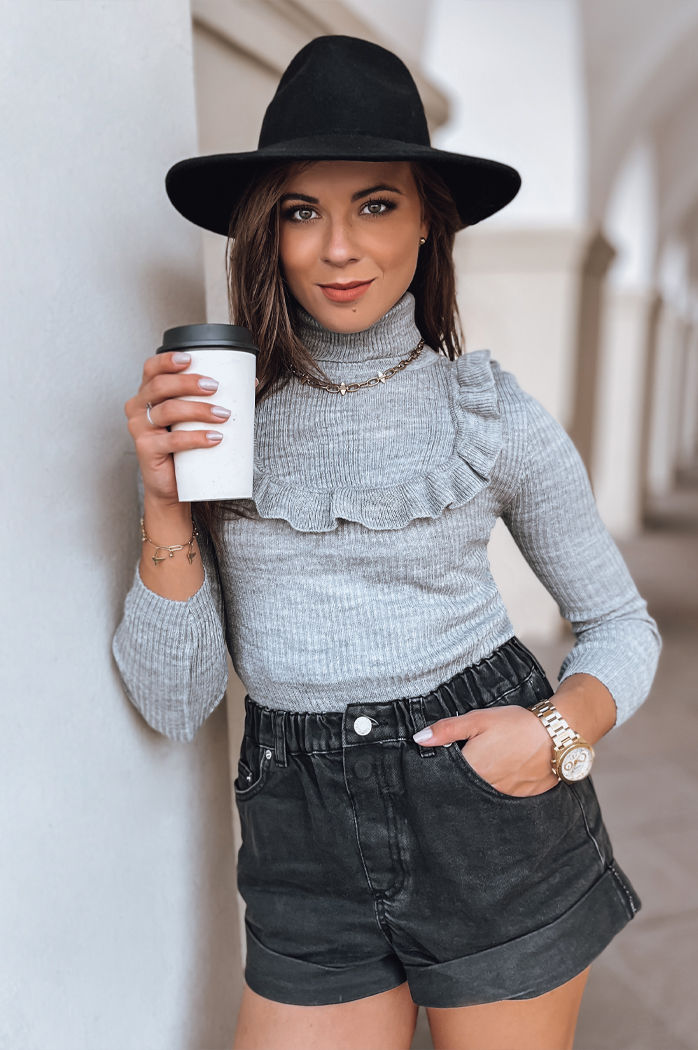 Sweter damski NOAH jasnoszary Dstreet MY1410