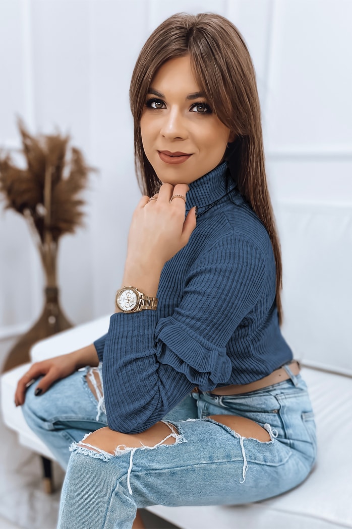 Sweter damski BUFALO niebieski Dstreet MY1418