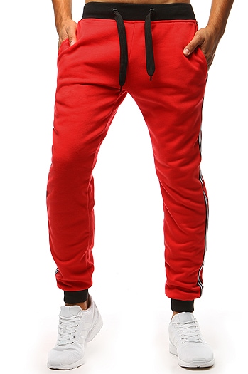 Spodnie męskie dresowe czerwone UX3536