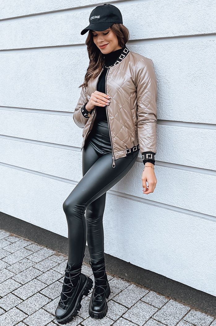 Kurtka damska pikowana BASEBALL kamelowa Dstreet TY2563