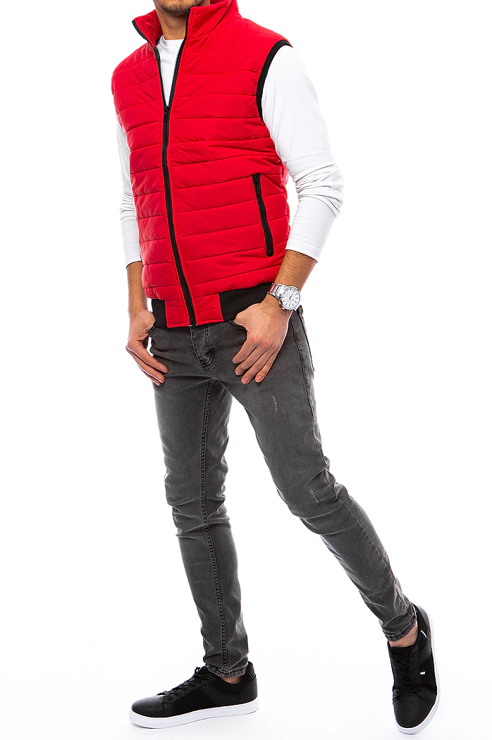 Kamizelka męska pikowana czerwona Dstreet TX4015