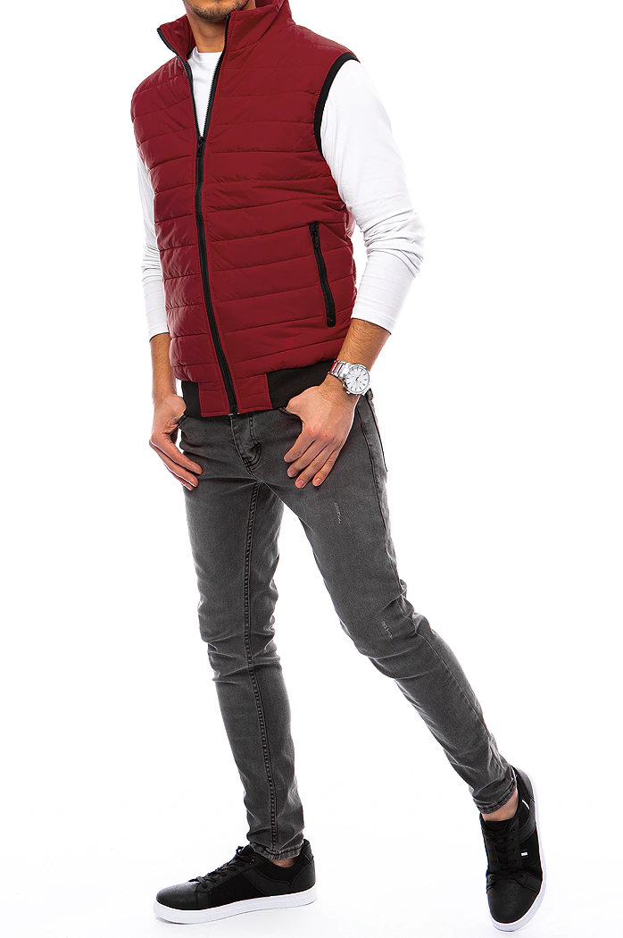 Kamizelka męska pikowana bordowa Dstreet TX4016