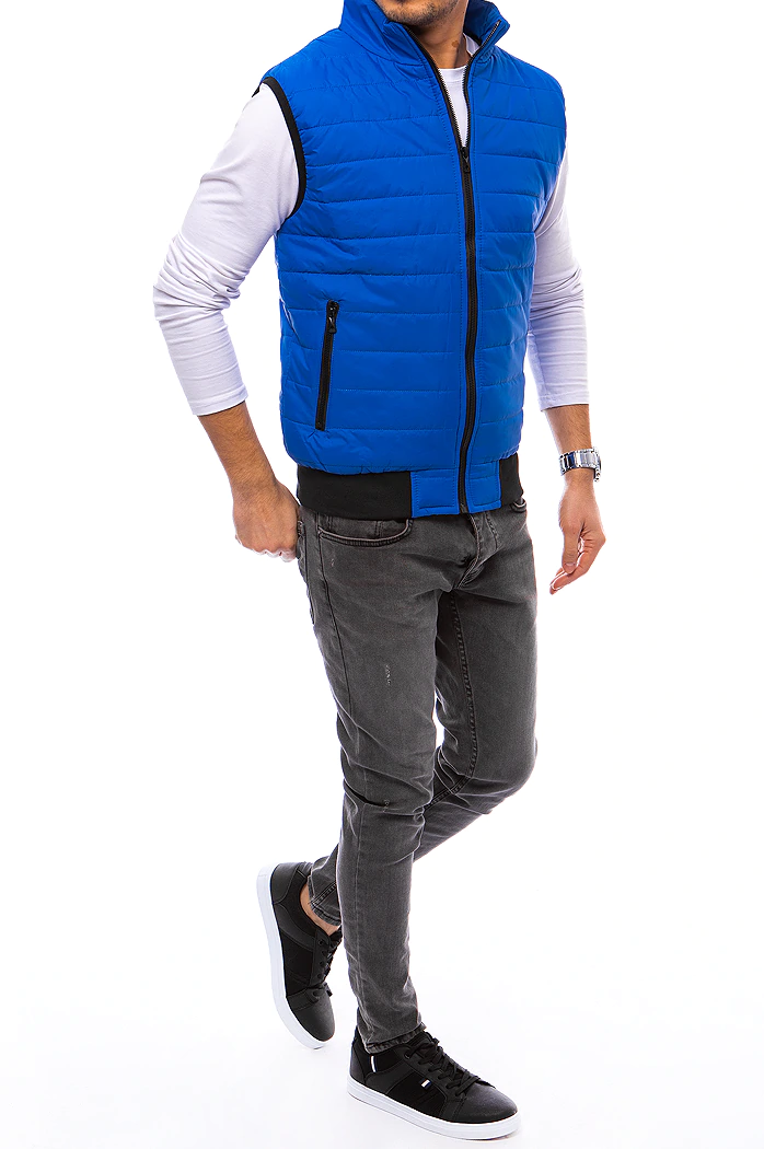 Kamizelka męska pikowana niebieska Dstreet TX4017