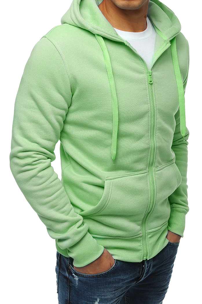 Bluza męska z kapturem miętowa Dstreet BX5230