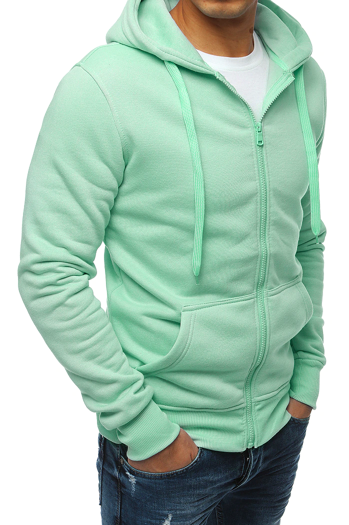 Bluza męska z kapturem miętowa Dstreet BX5231