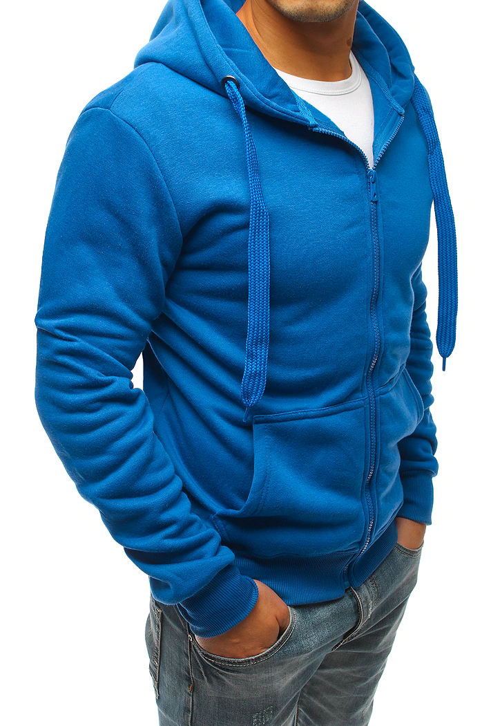 Bluza męska z kapturem niebieska Dstreet BX5232