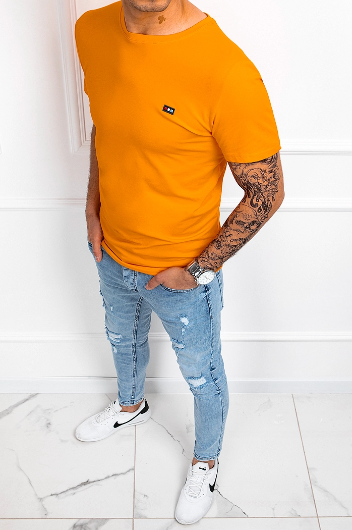 T-shirt męski pomarańczowy Dstreet RX4806