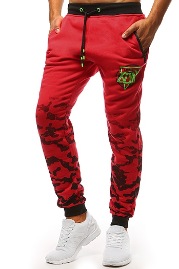 Spodnie dresowe męskie czerwone Dstreet UX3618