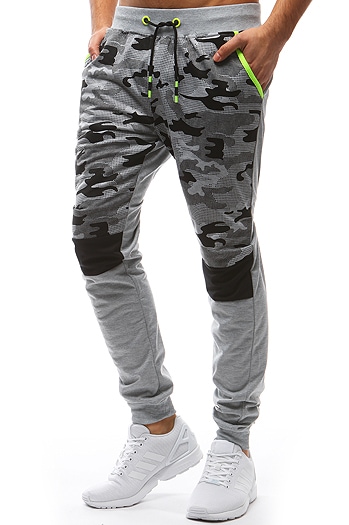 Spodnie męskie dresowe camo szare Dstreet UX3629