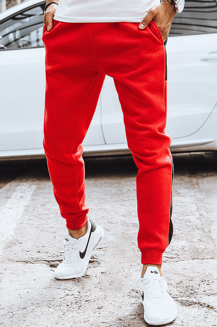 Spodnie męskie dresowe czerwone Dstreet UX3730