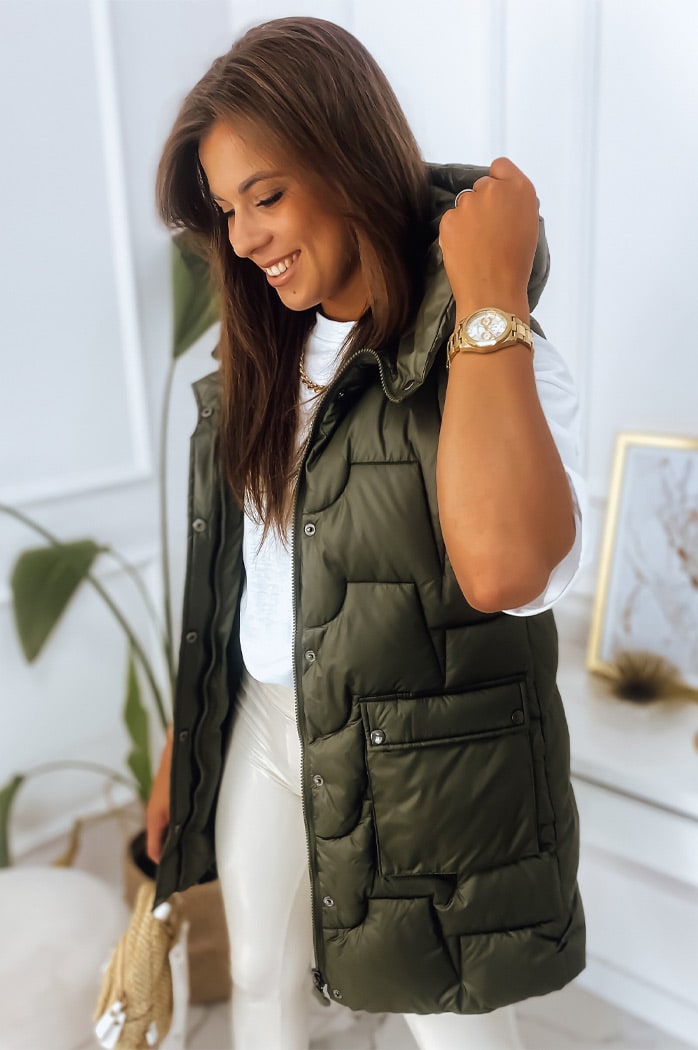 Kamizelka damska WENDY zielona Dstreet TY2827