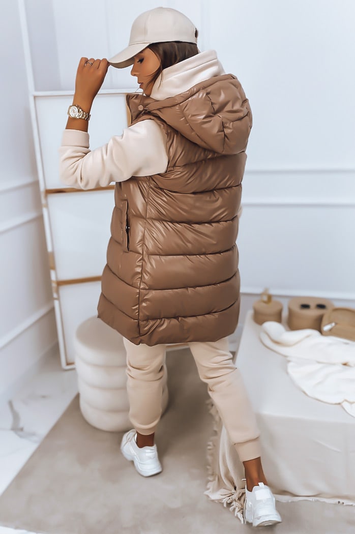 Kamizelka damska ARAS kamelowa Dstreet TY2852