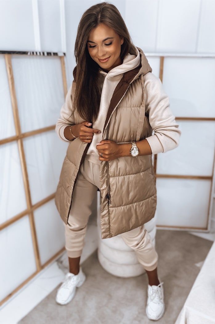 Kamizelka damska ROSI kamelowa Dstreet TY2872