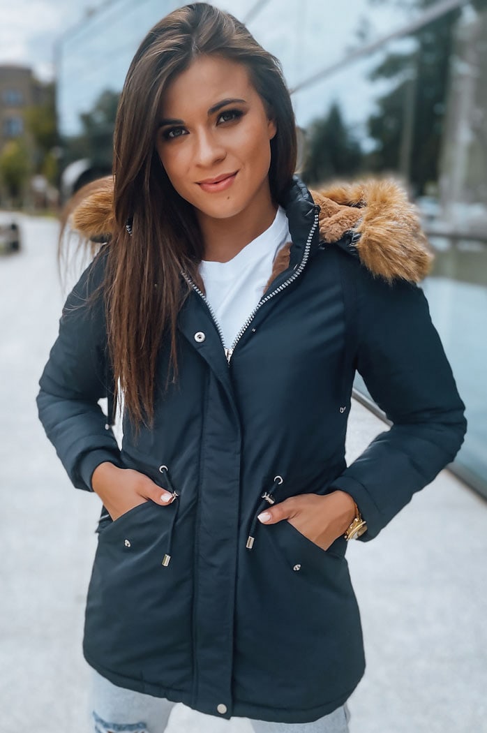 Kurtka zimowa damska parka NEXT granatowa Dstreet TY2891