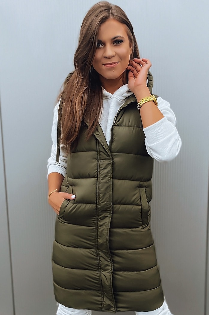 Kamizelka damska KERIN ciemnozielona Dstreet TY2918