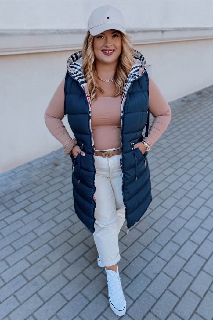 Kamizelka damska KERIS granatowa Dstreet TY2926