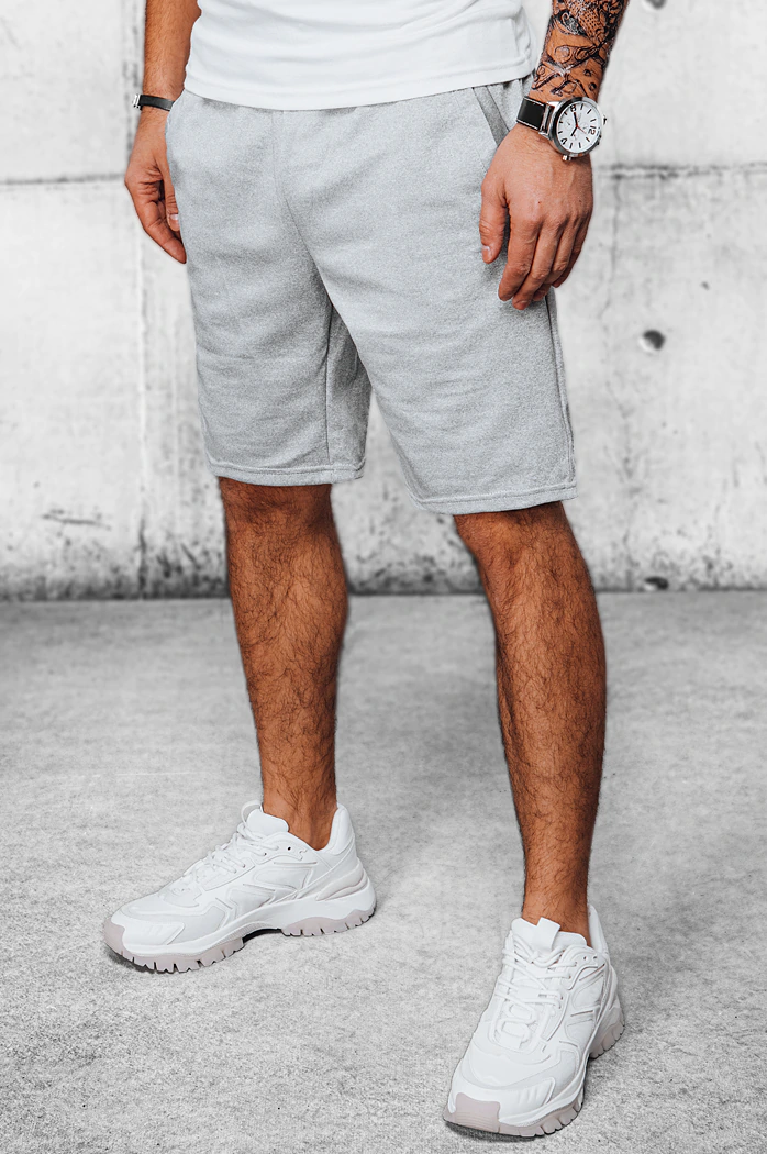 Spodenki męskie dresowe jasnoszare Dstreet SX2191