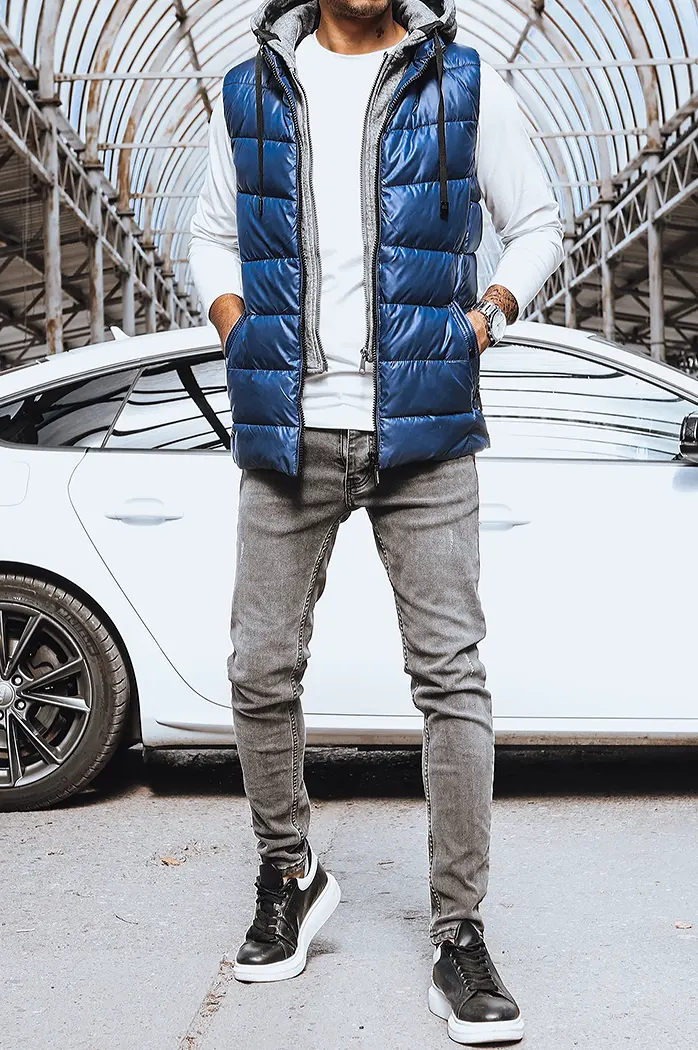 Kamizelka męska ciemnoniebieska Dstreet TX4138