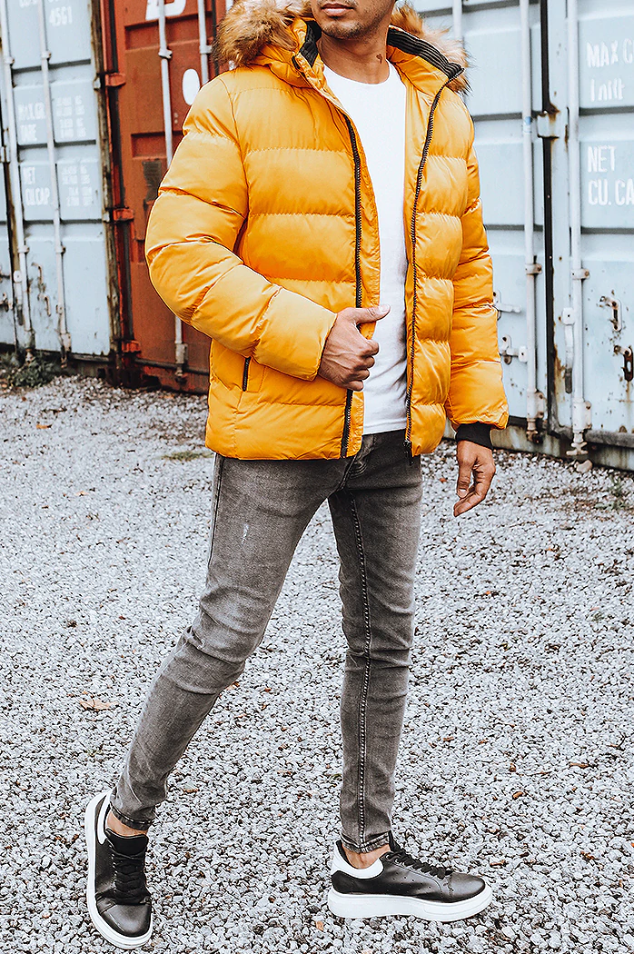 Kurtka męska zimowa pikowana żółta Dstreet TX4162