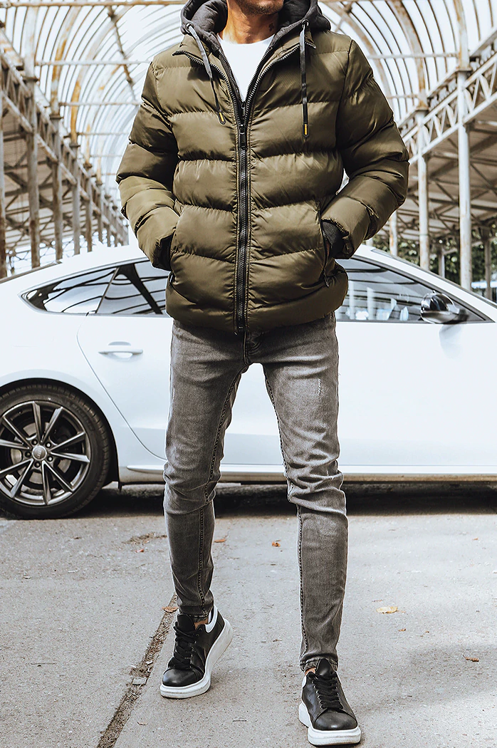 Kurtka męska zimowa pikowana zielona Dstreet TX4191