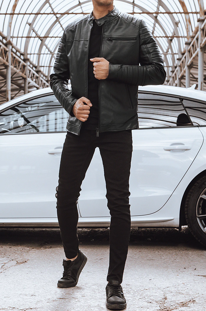 Kurtka męska skórzana czarna Dstreet TX4229