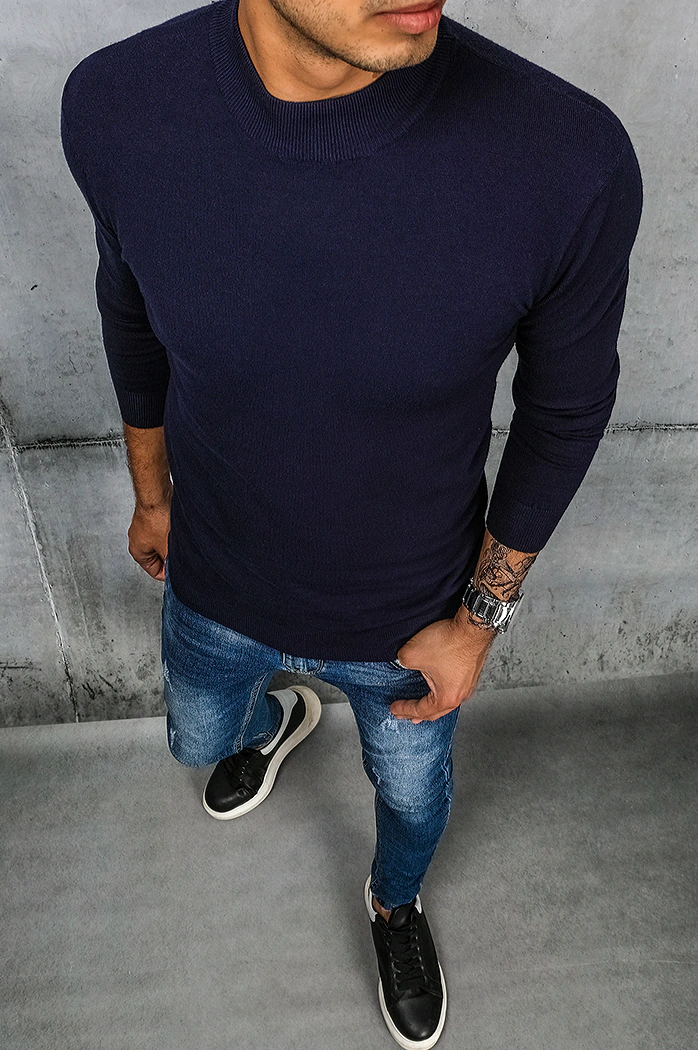 Sweter męski półgolf granatowy Dstreet WX1898