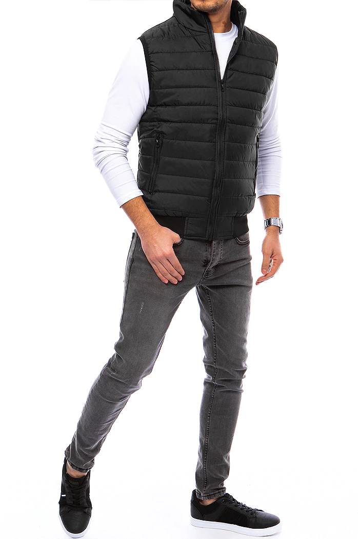 Kamizelka męska pikowana czarna Dstreet TX4234