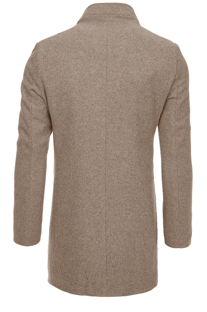 Płaszcz męski jednorzędowy brązowy Dstreet CX0442