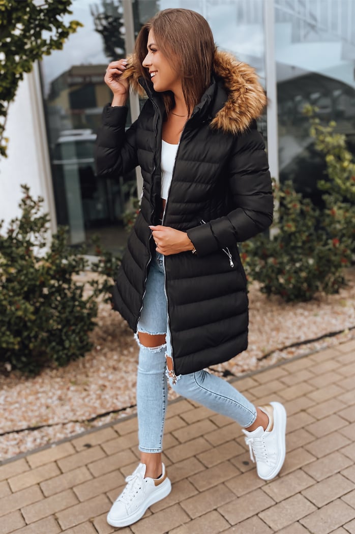 Kurtka zimowa damska TERIS czarna Dstreet TY3095