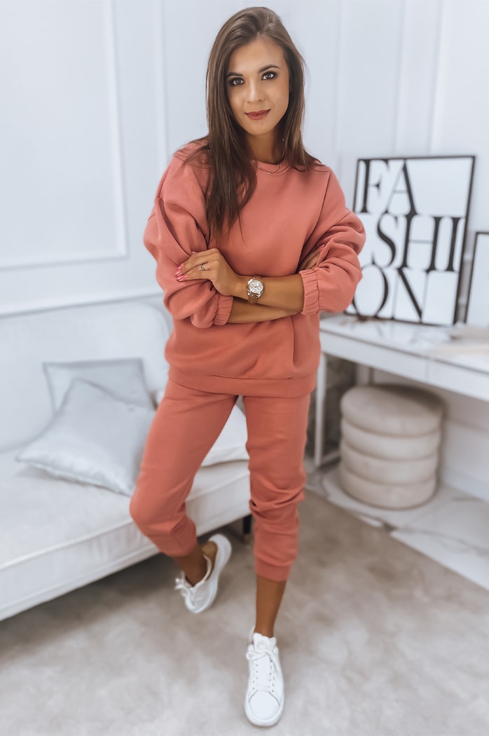 Komplet damski dresowy ARIELLA PREMIUM łososiowy Dstreet AY0725