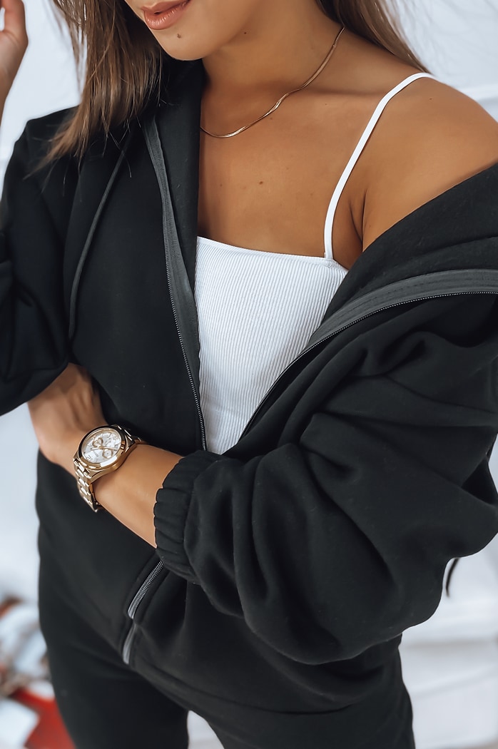 Komplet dresowy damski AMILIA PREMIUM czarny Dstreet AY0741