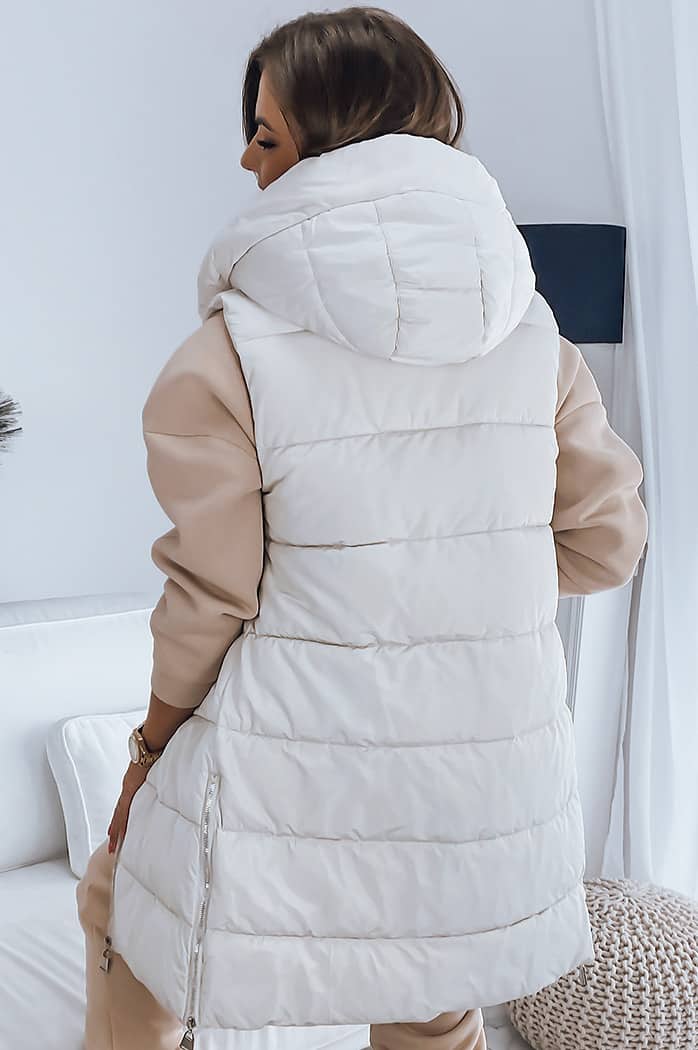 Kamizelka damska pikowana NOELIA biała Dstreet TY3133