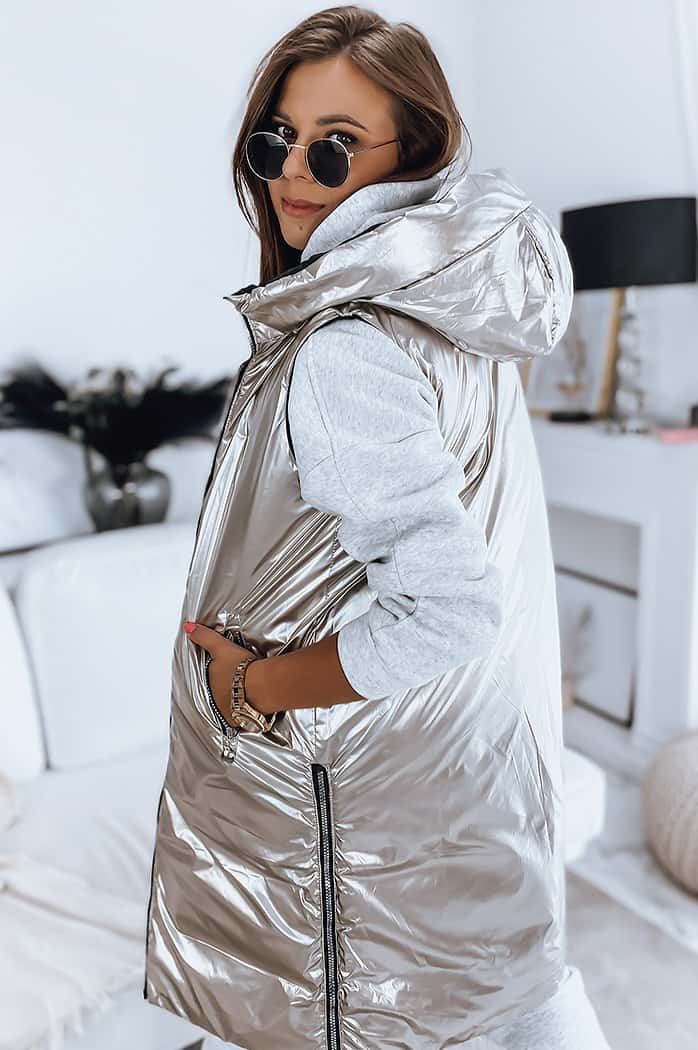 Dwustronna kamizelka damska pikowana MARIET czarna Dstreet TY3161