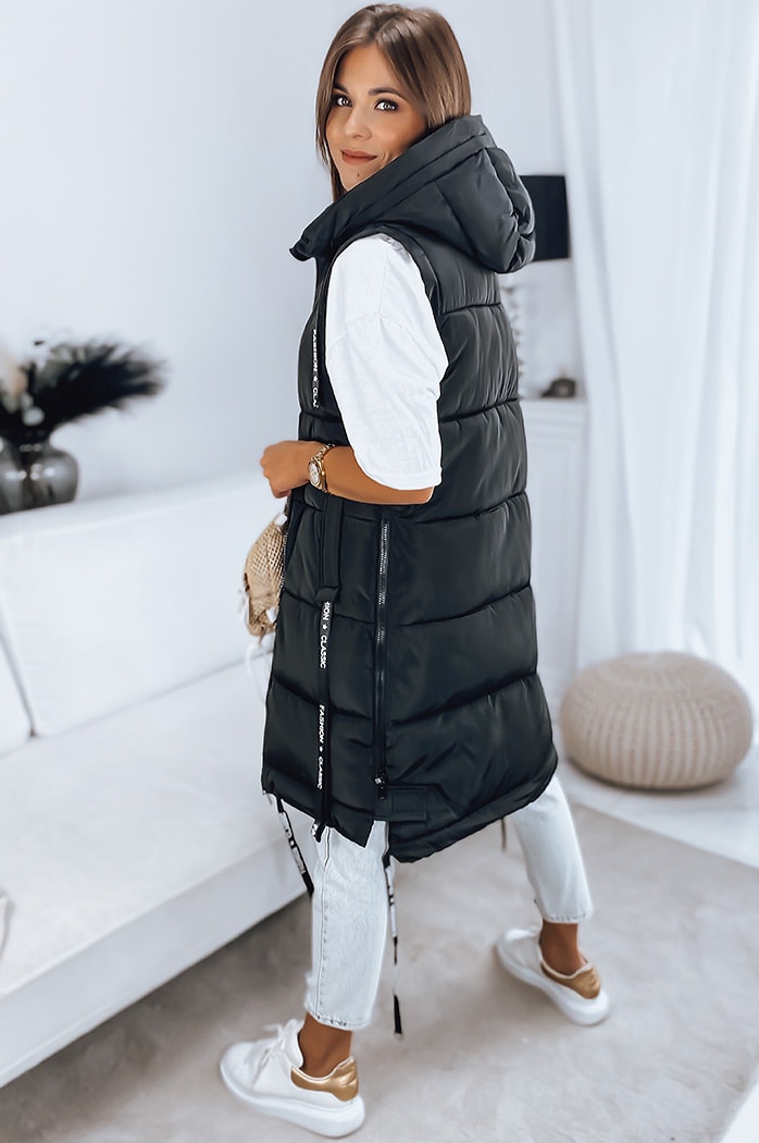 Kamizelka damska pikowana SATLIS czarna Dstreet TY3229