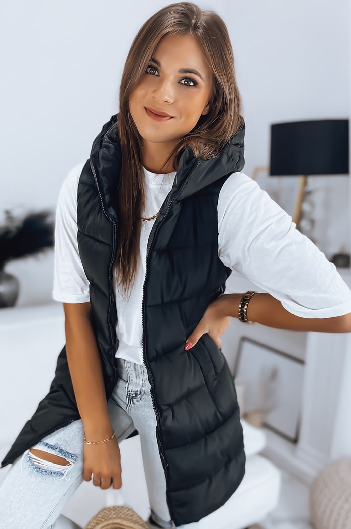 Kamizelka damska pikowana BRITA czarna Dstreet TY3230