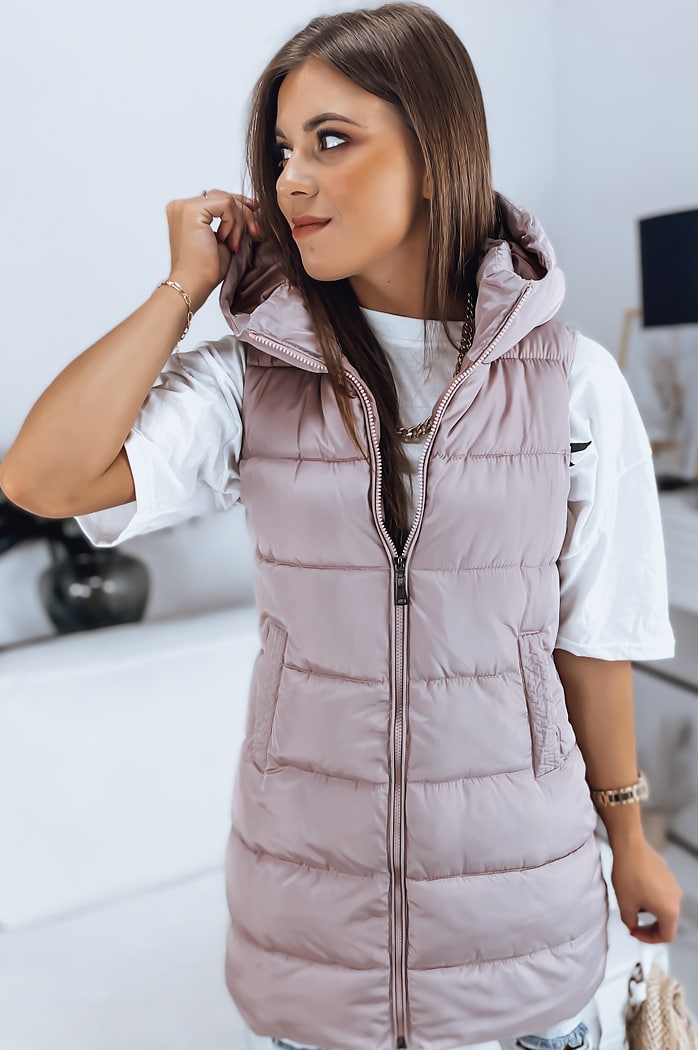 Kamizelka damska pikowana BRITA różowa Dstreet TY3231