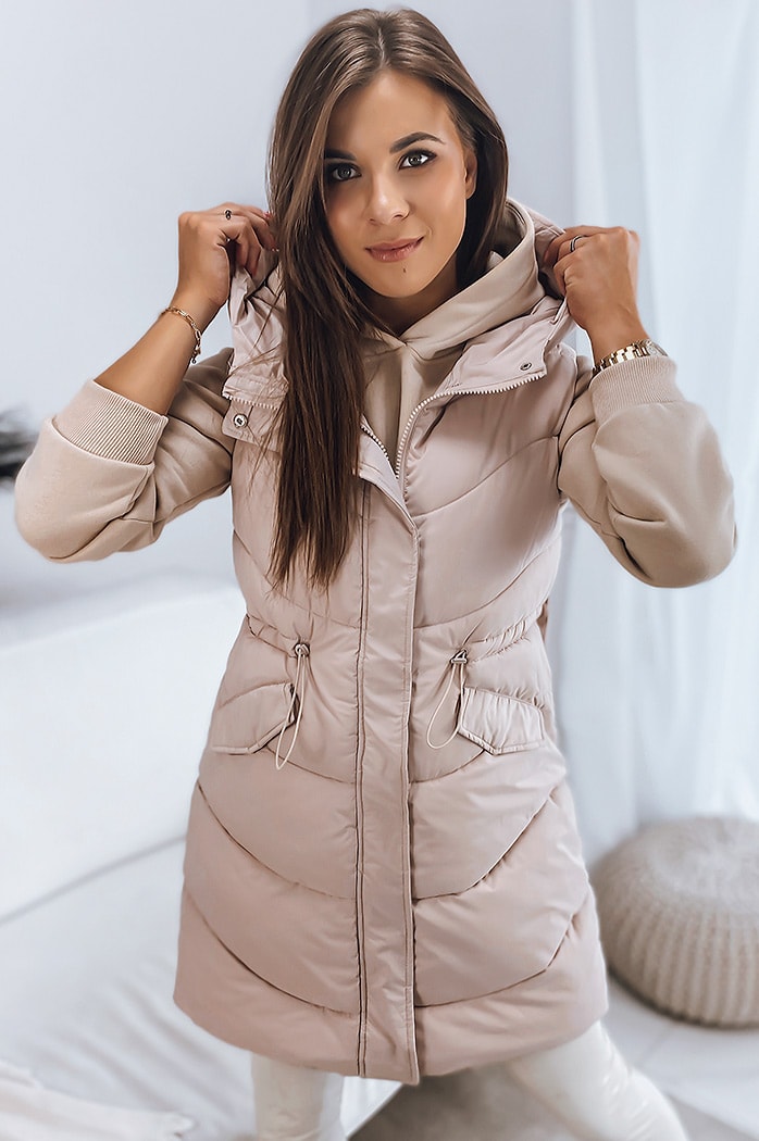 Kamizelka damska pikowana GAMIS beżowa Dstreet TY3293