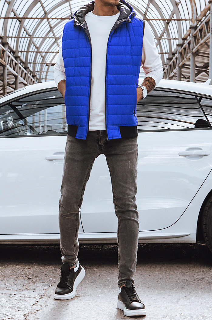 Kamizelka męska niebieska Dstreet TX4268