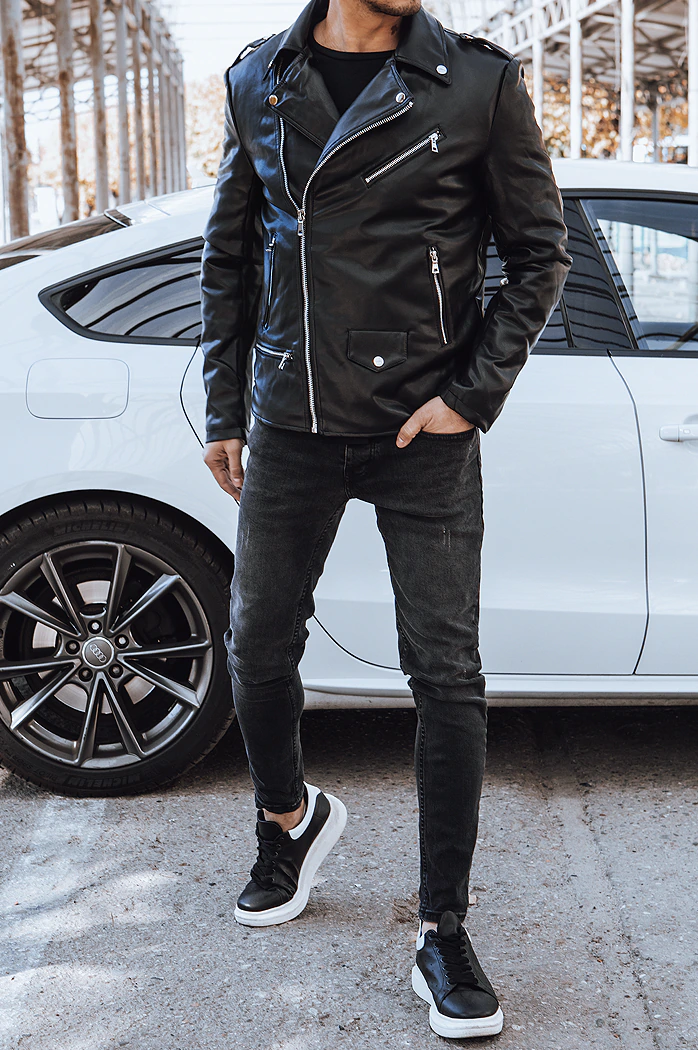 Kurtka męska skórzana czarna Dstreet TX4276