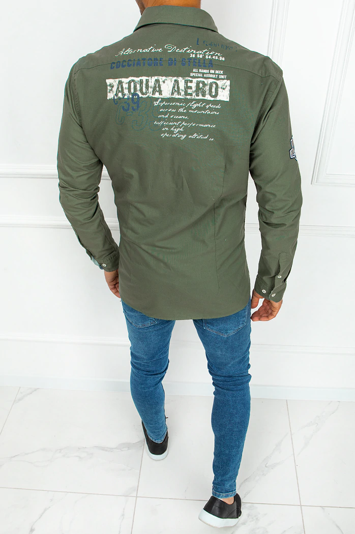 Koszula męska zielona Dstreet DX2275