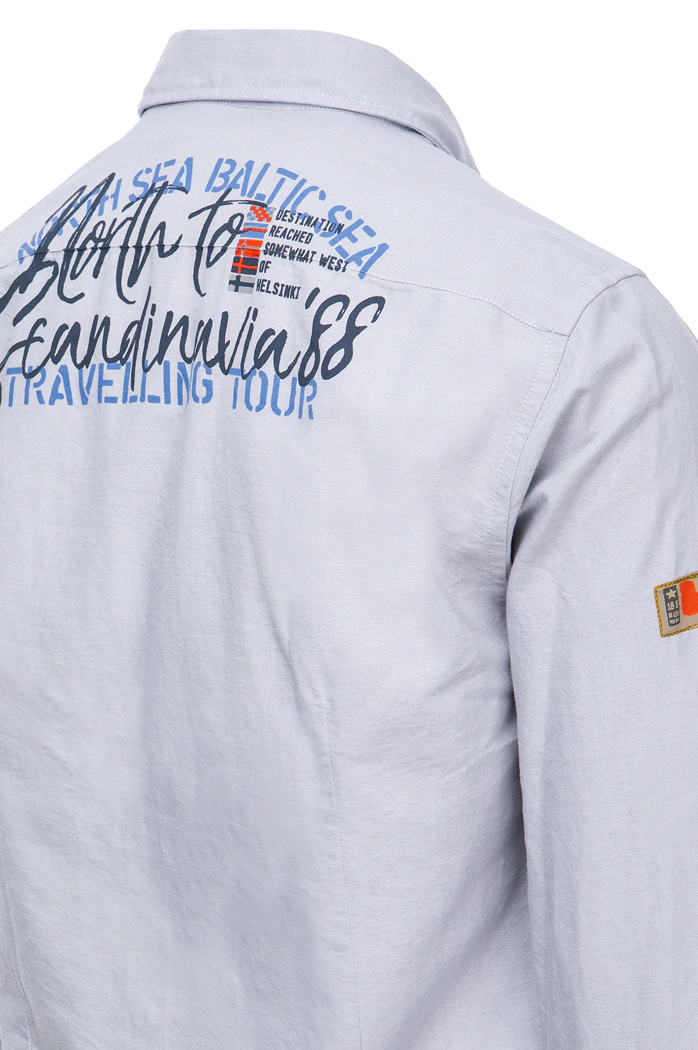 Koszula męska jasnoszara Dstreet DX2278