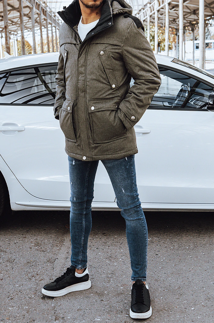 Kurtka męska zimowa khaki Dstreet TX4279