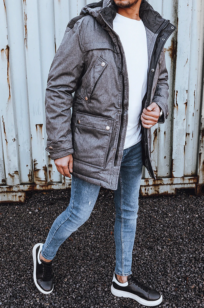 Kurtka męska zimowa szara Dstreet TX4281