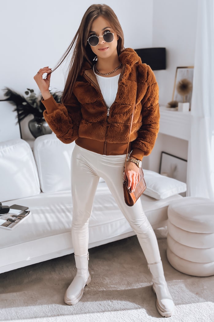 Kurtka damska FERNANDA kamelowa Dstreet TY2285z