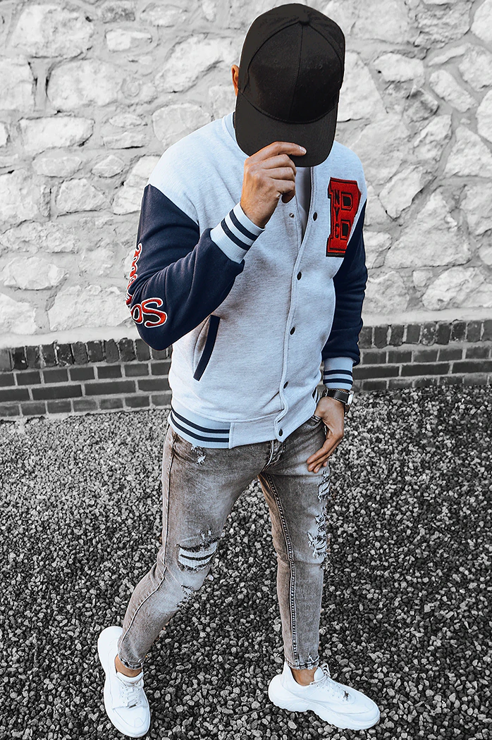 Bluza męska rozpinana szara Dstreet BX5441