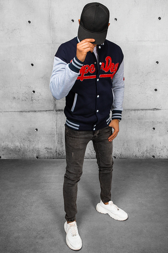 Bluza męska rozpinana granatowa Dstreet BX5443