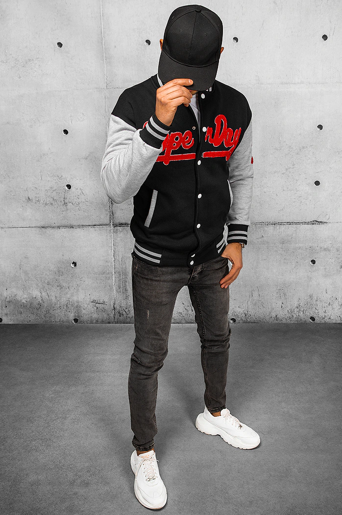 Bluza męska rozpinana czarna Dstreet BX5444