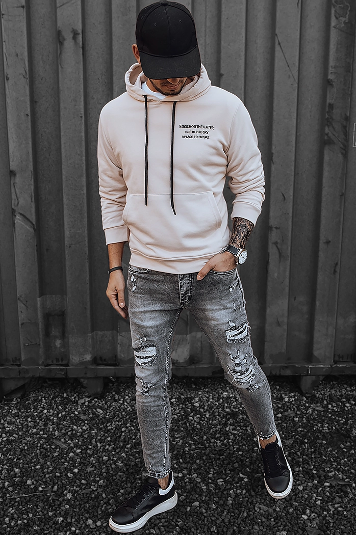 Bluza męska ecru Dstreet BX5461