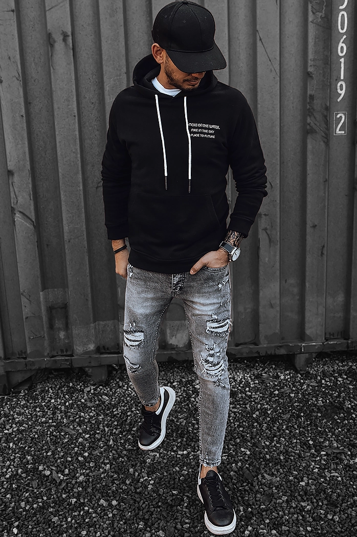 Bluza męska czarna Dstreet BX5463